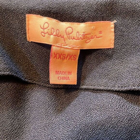 Lilly Pulitzer Chai Caftan Mini Dress Navy Blue XS - Picture 5 of 8